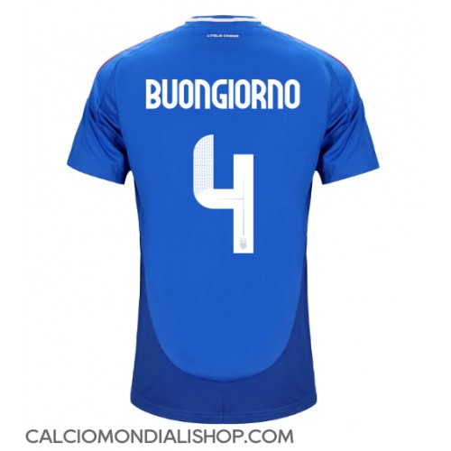 Maglie da calcio Italia Alessandro Buongiorno #4 Prima Maglia Europei 2024 Manica Corta